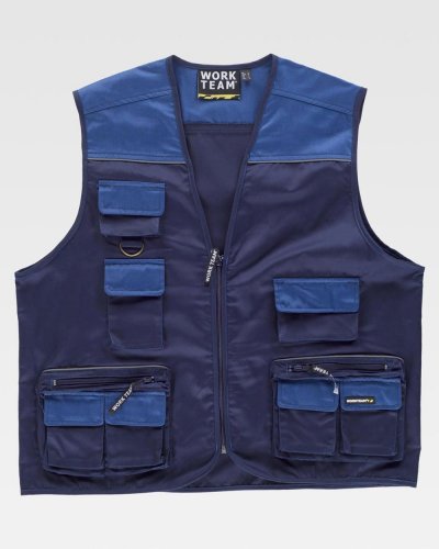 Gilet imbottito combinato con collo alto