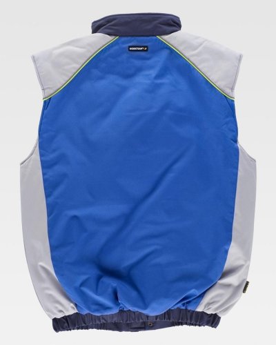 Gilet imbottito tricolore in tessuto Oxford