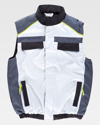 Gilet imbottito tricolore in tessuto Oxford