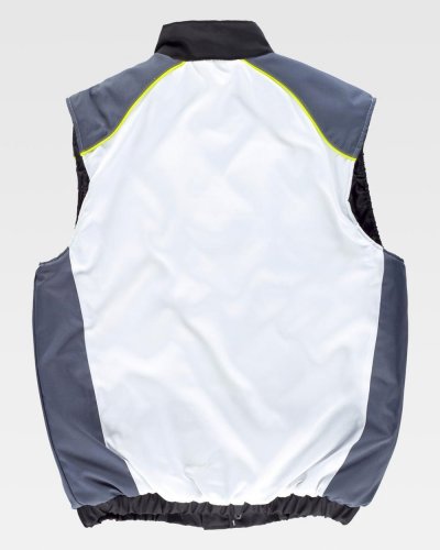 Gilet imbottito tricolore in tessuto Oxford