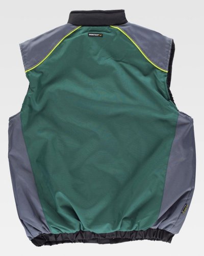 Gilet imbottito tricolore in tessuto Oxford