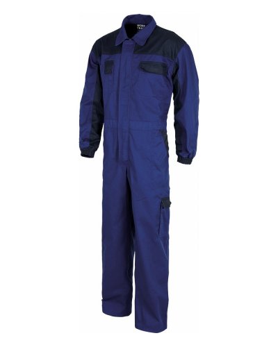 Tuta con cerniera nascosta da risvolto in velcro Royal/Navy