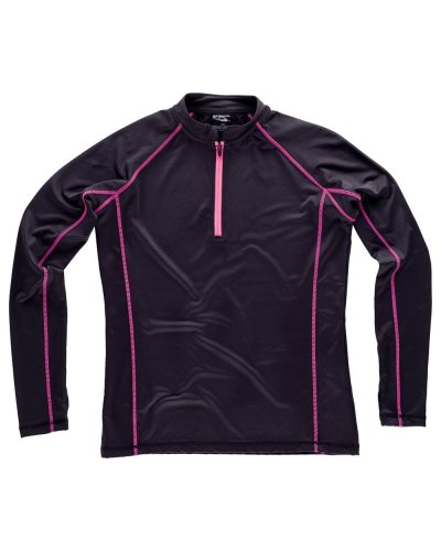 Giacca sportiva elasticizzata Nero / Fucsia