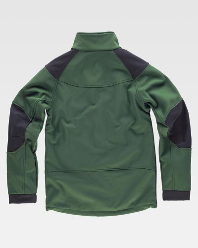Giacca Workshell combinata di manica raglan