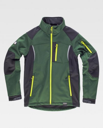 Giacca Workshell combinata di manica raglan