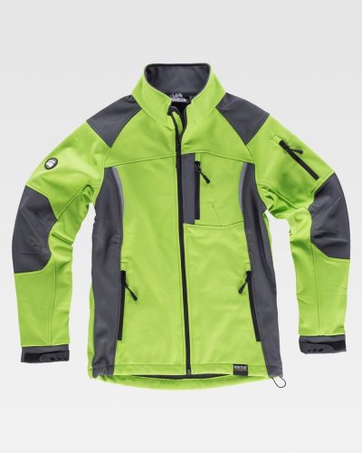 Giacca Workshell combinata di manica raglan