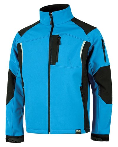 Giacca Workshell combinata di manica raglan Sky / Nero