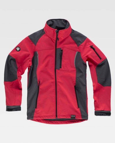 Giacca Workshell combinata di manica raglan