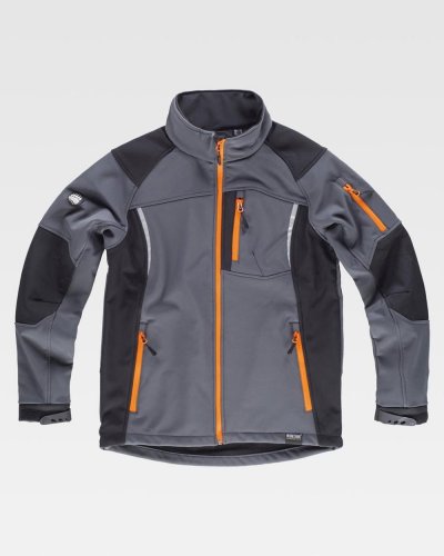 Giacca Workshell combinata di manica raglan