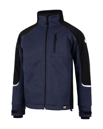 Giacca Workshell maniche raglan tessuto cannetè Navy/Black