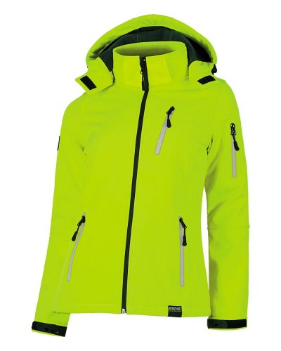 Giacca Workshell di donna con dettagli riflettenti YELLOW