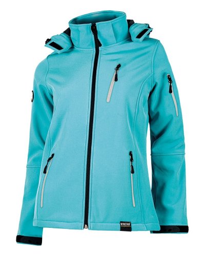 Giacca Workshell di donna con dettagli riflettenti TURQUOISE