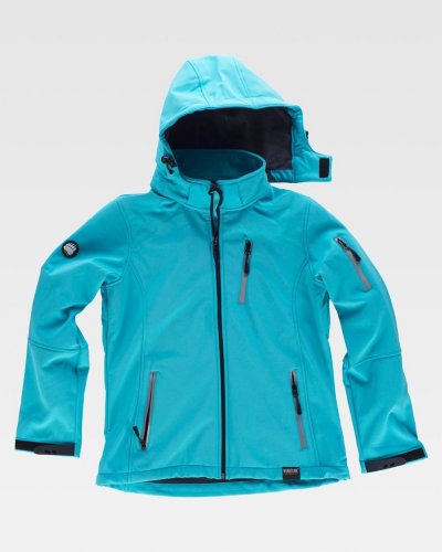 Giacca Workshell di donna con dettagli riflettenti