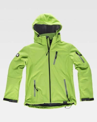 Giacca Workshell di donna con dettagli riflettenti