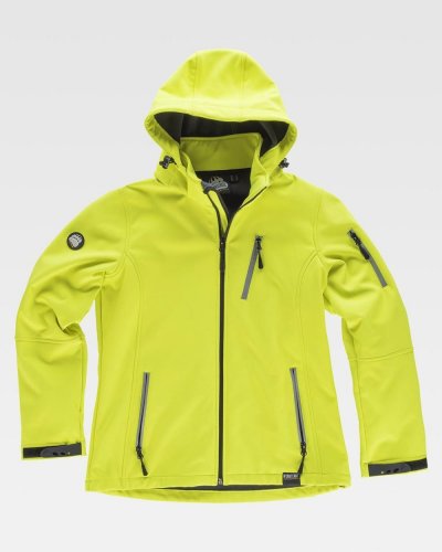 Giacca Workshell di donna con dettagli riflettenti