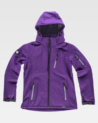 Giacca Workshell di donna con dettagli riflettenti