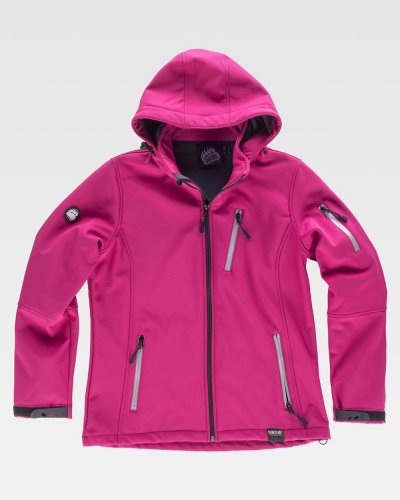 Giacca Workshell di donna con dettagli riflettenti