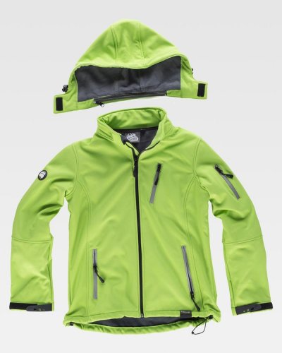 Giacca Workshell di donna con dettagli riflettenti