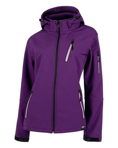 Giacca Workshell di donna con dettagli riflettenti PURPLE