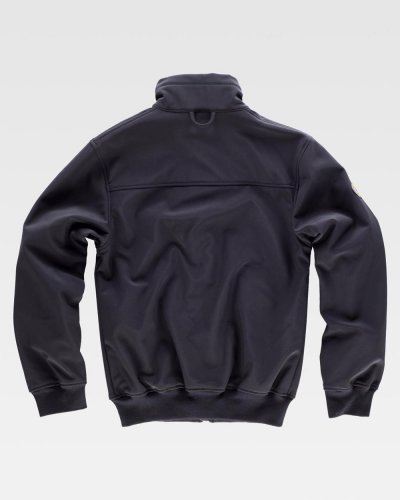 Giacca Workshell con cerniera a contrasto