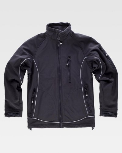 Giacca Workshell maniche raglan con polsi regolabili
