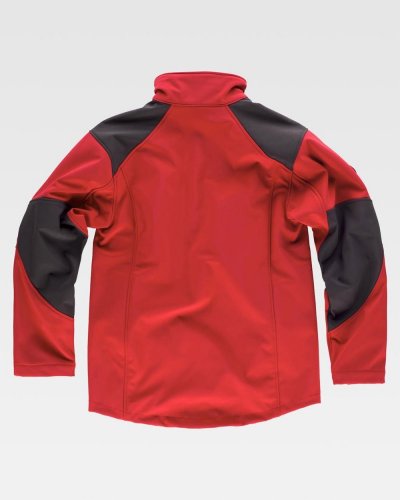 Giacca Workshell bicolore collo alto