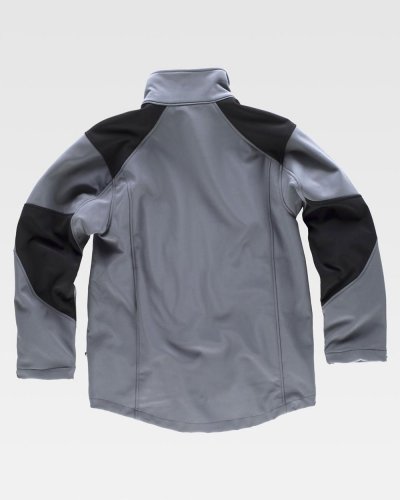 Giacca Workshell bicolore collo alto