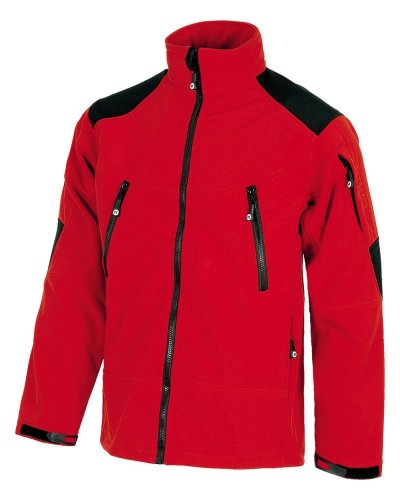 Giacca Workshell bicolore collo alto RED