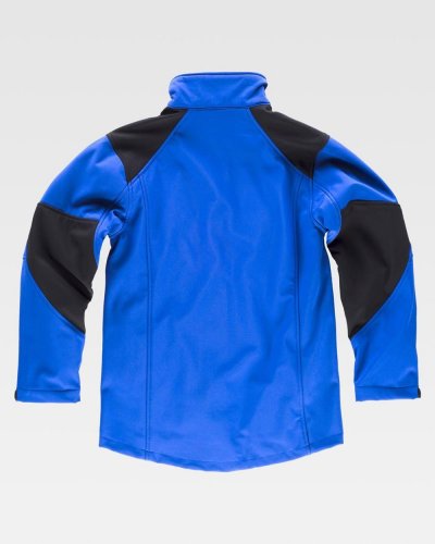 Giacca Workshell bicolore collo alto