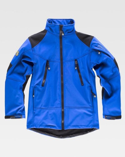 Giacca Workshell bicolore collo alto