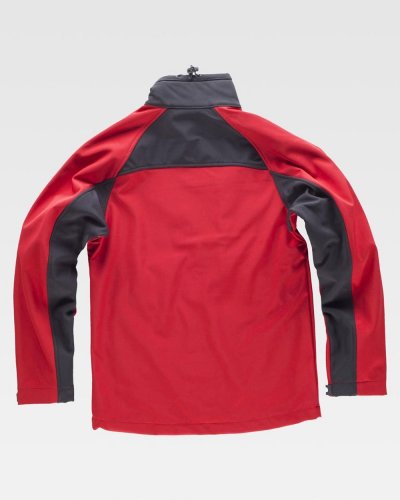 Giacca Workshell bicolore con cerniera in nylon