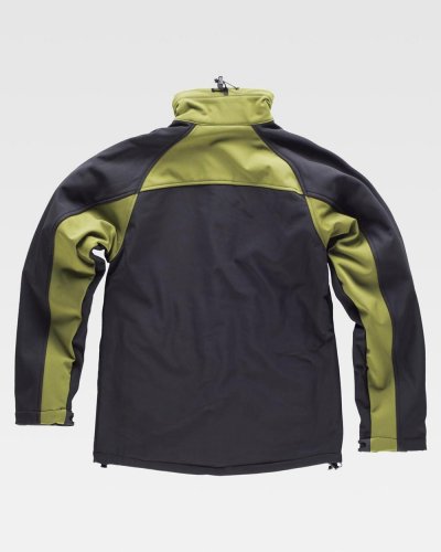 Giacca Workshell bicolore con cerniera in nylon