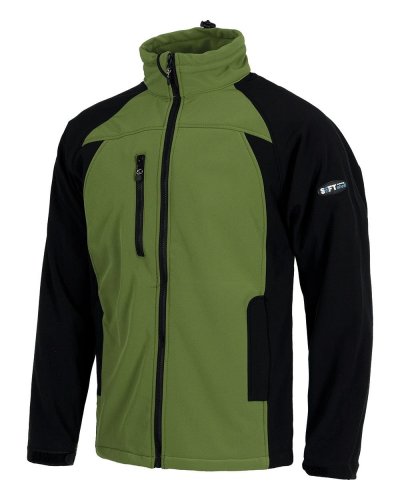Giacca Workshell bicolore con cerniera in nylon