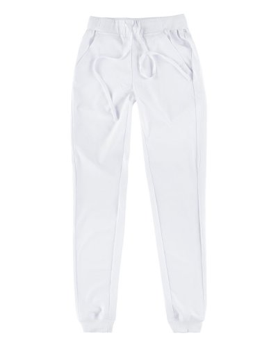 Pantalone Donna elasticizzato con elastico alla caviglia WHITE