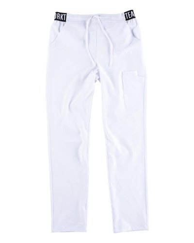 Pantalone multitasche elasticizzato unisex WHITE