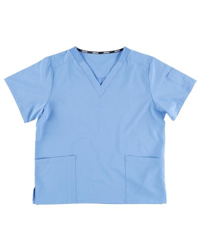 Casacca unisex elasticizzata manica corta con carrè SKY BLUE