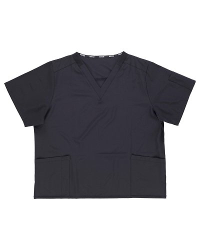 Casacca unisex elasticizzata manica corta con carrè BLACK