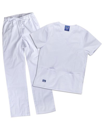 Kit pantalone e casacca unisex elasticizzato WHITE