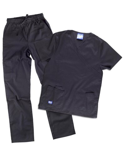 Kit pantalone e casacca unisex elasticizzato BLACK
