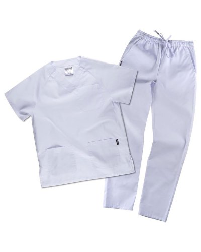 Kit pantalone e casacca unisex WHITE