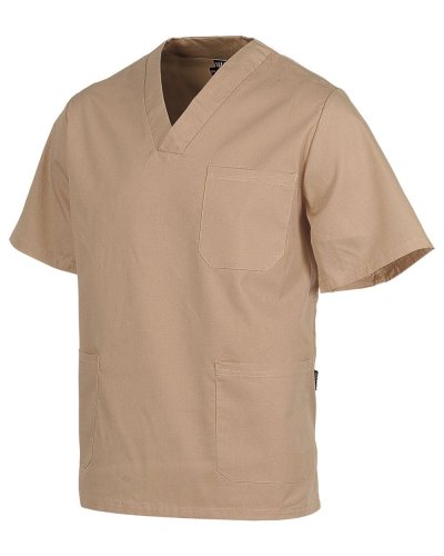 Casacca unisex con collo a V BEIGE
