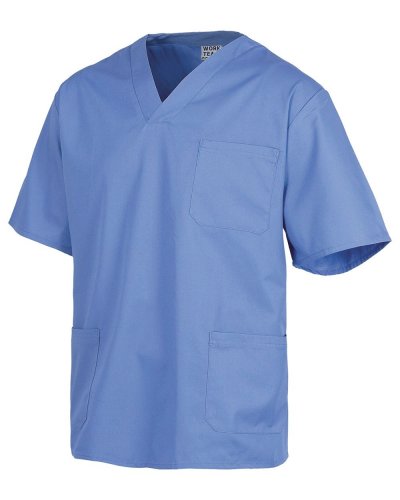 Casacca unisex con collo a V SKY BLUE