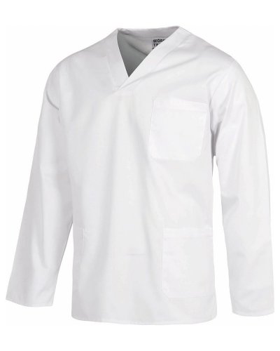 Casacca unisex con collo a punta WHITE