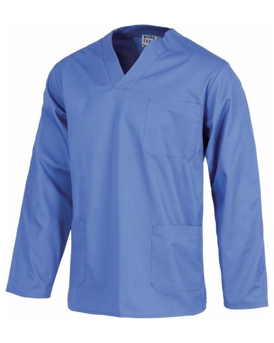 Casacca unisex con collo a punta SKY BLUE