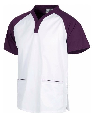Casacca unisex manica corta tipo raglan Purple/White