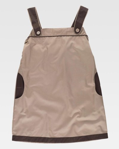 Vestito con elastico e bordi in contrasto