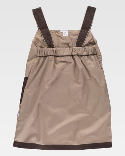 Vestito con elastico e bordi in contrasto