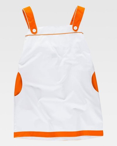 Vestito con elastico e bordi in contrasto