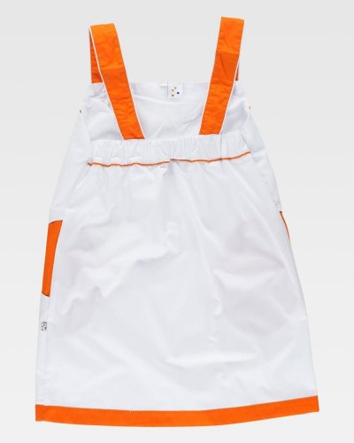 Vestito con elastico e bordi in contrasto