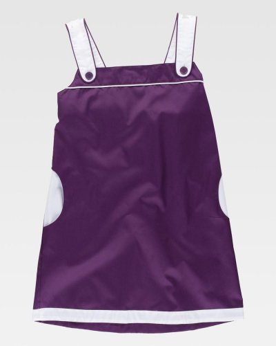 Vestito con elastico e bordi in contrasto